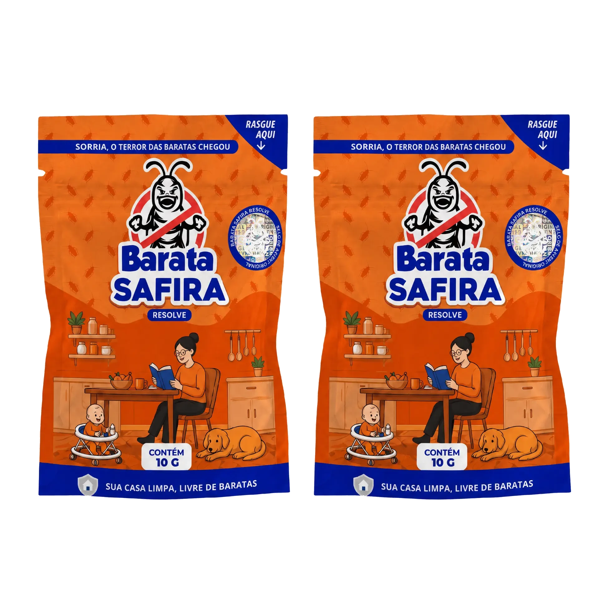 Barata Safira Resolve - Kit 2 Unidades